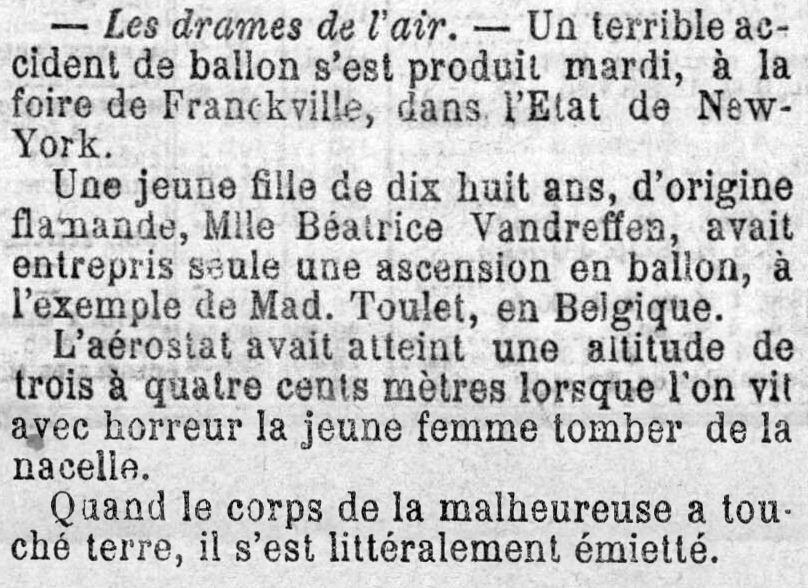Journal du Loiret, 15 oktober 1894 Littéralement émietté