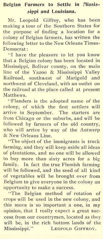 The Southern States, juli 1894 Belgian Farmers