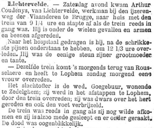 Het Nieuws Van Den Dag,  6 november 1894 ...en ook de voet verbrijzeld