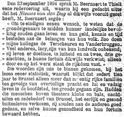 Het Nieuws Van Den Dag,  6 november 1894 Theaters, clubs, bals, nachtuilen en zedenbederf van Brussel