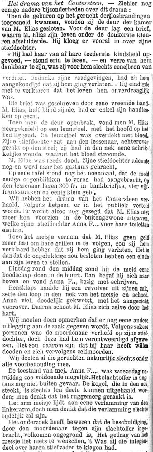Het Nieuws Van Den Dag,  7 november 1894 Cantersteen